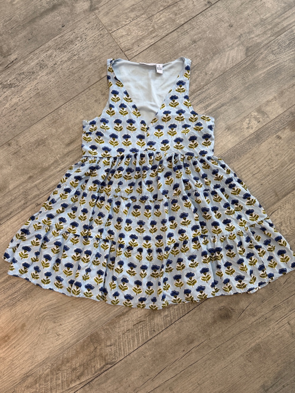 Sincerely Jules Cottagecore eLight Blue Babydoll Floral Mini Dress/Top